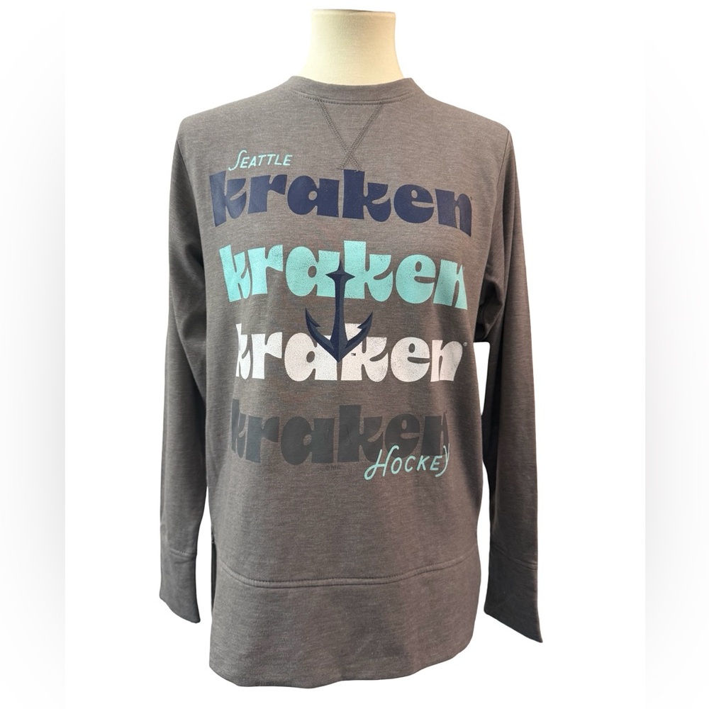 Seattle Kraken NHL Official Licensed Women’s Long Sleeve Sweatshirt Size M gray
